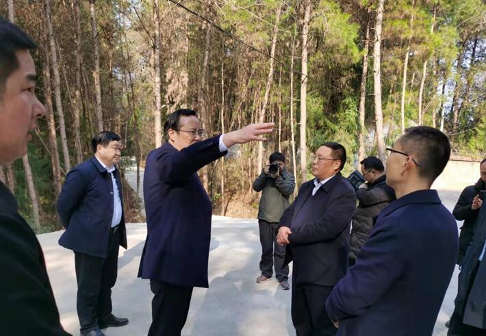 通江縣縣長譚青松與副縣長熊純俊、縣農(nóng)業(yè)局、工業(yè)園區(qū)管委會到公司調(diào)研